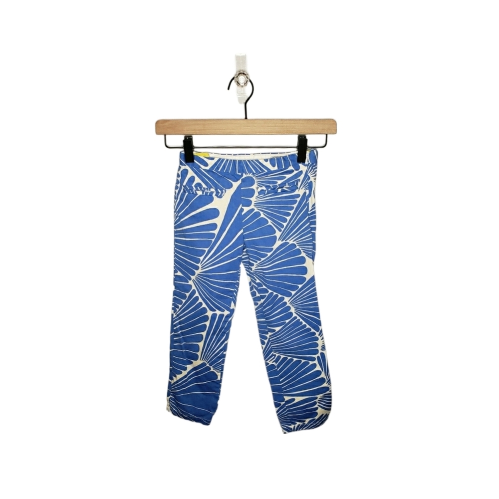 Crewcuts Size 6 Blue Seashell Patterned Statement Adjustable Waist Pants